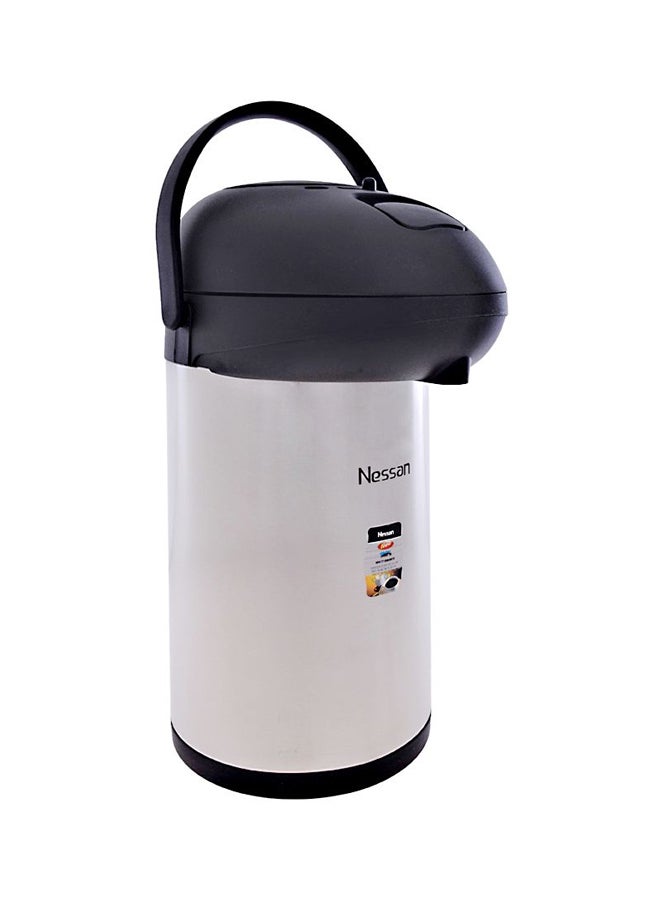 Insulated Pump Flask 3.5 L Silver/Black