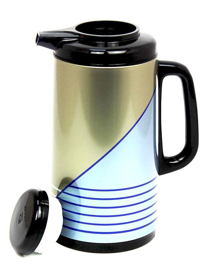 Vacuum Flask Tea Coffee Glass Liner Thermos Japan Made 138 Blue