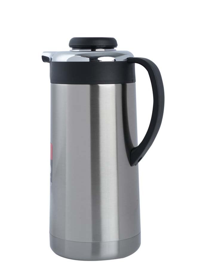 25L Vacuum Flask  for Hot And Cold Beverages  High Quality Stainless Steel Body with Double Wall Insulation  Unbreakable Flasks with Big Mouth for Daily Use  Portable Friendly SVF-2500 Silver/Black