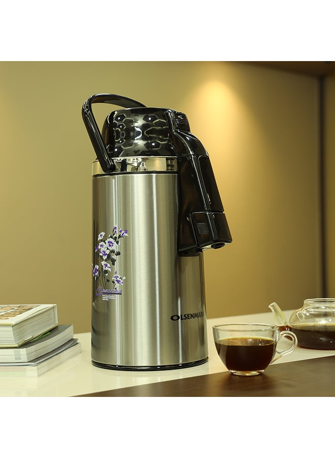 Stainless Steel Vacuum Flask Silver/Black