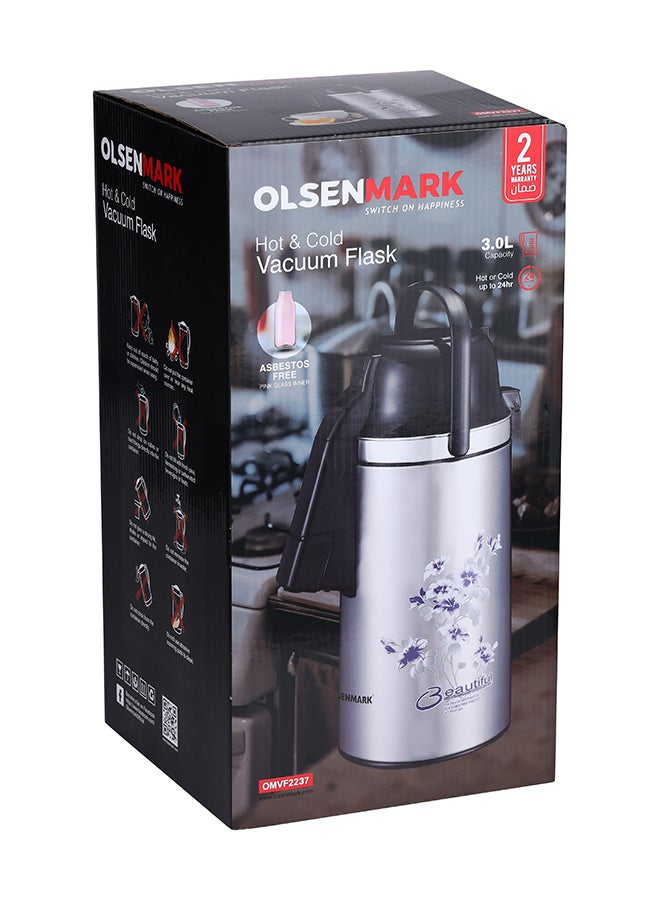 Stainless Steel Vacuum Flask Silver/Black