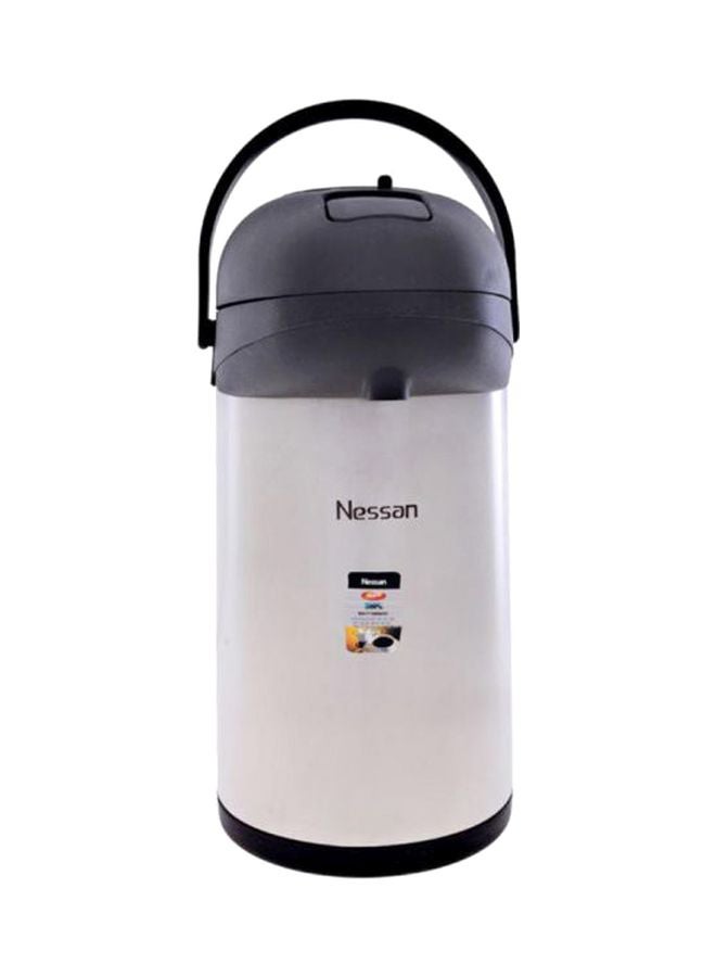 Insulated Pump Flask 2.5 L White/Grey
