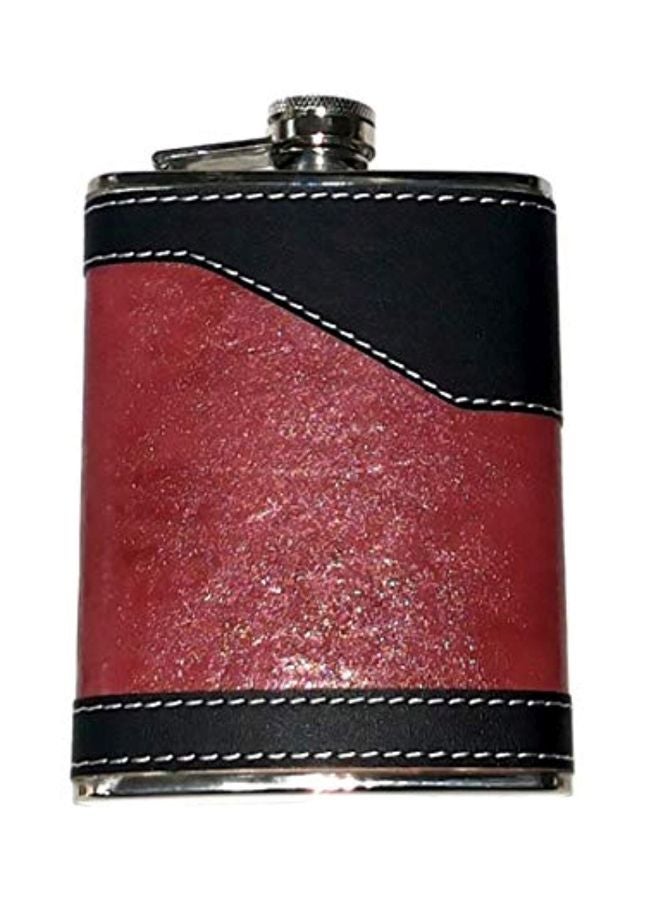 Hip Flask Red/Black/Silver 400ml