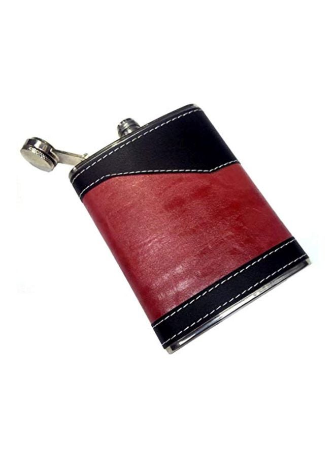 Hip Flask Red/Black/Silver 400ml