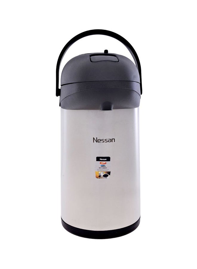Insulated Pump Flask 3 L Silver/Black