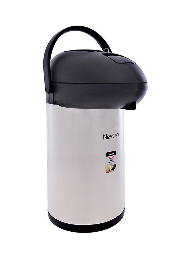 Insulated Pump Flask 3 L Silver/Black