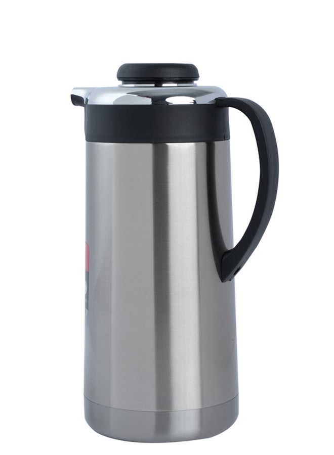 2.L Vacuum Flask  for Hot And Cold Beverages  High Quality Stainless Steel Body with Double Wall Insulation  Unbreakable Flasks with Big Mouth for Daily Use  Portable Friendly SVF-2000 Silver/Black