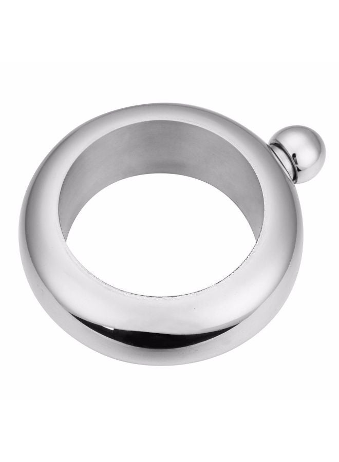 Booze Smuggle Bracelet Bangle Flask Silver