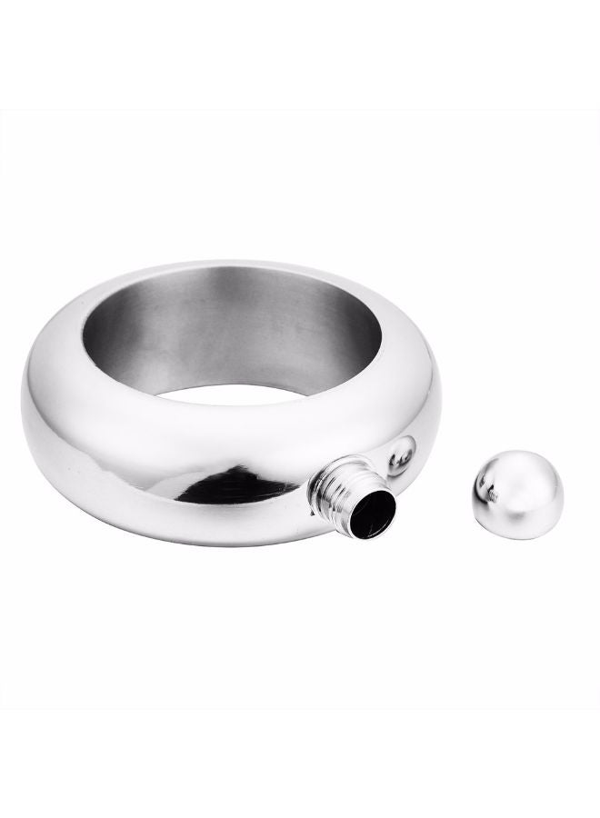 Booze Smuggle Bracelet Bangle Flask Silver