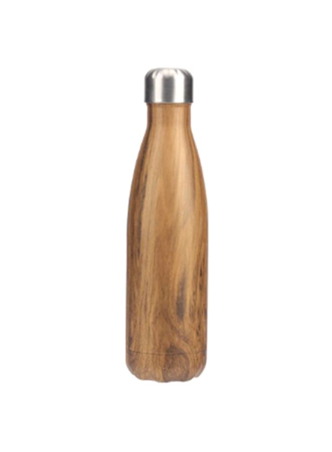 Wood Grain Vacuum Flask Brown 6.5x26x6.5cm