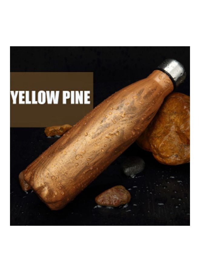 Wood Grain Vacuum Flask Brown 6.5x26x6.5cm