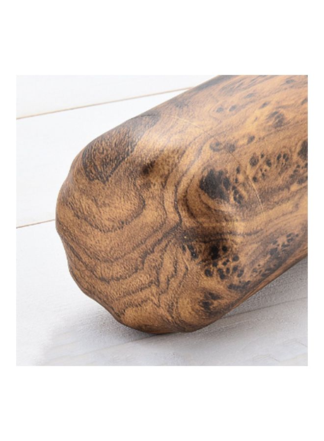 Wood Grain Vacuum Flask Brown 6.5x26x6.5cm