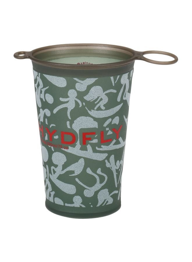 2-Piece Foldable Outdoor Water Cups Army Green 200ml