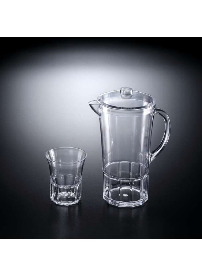Acrylic Jug Set with 6 Cups - Transparent Taiwan
