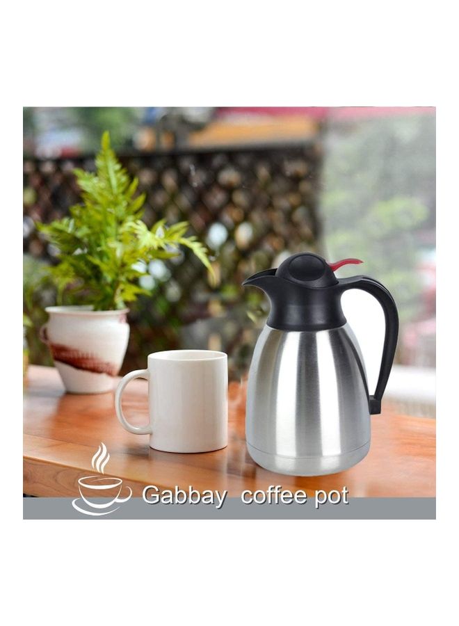 Thermal Coffee Jug With Lid Silver/Black