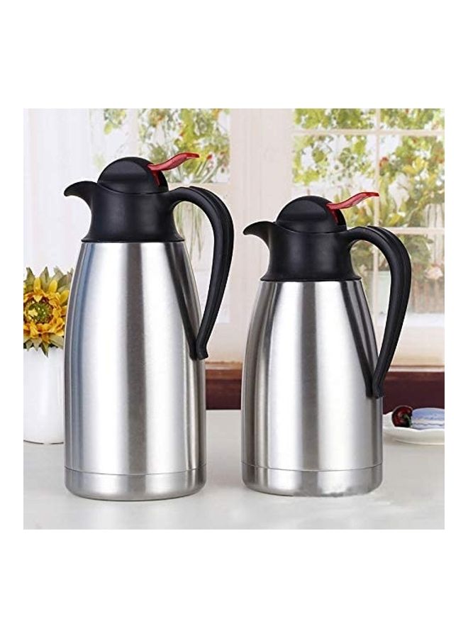 Thermal Coffee Jug With Lid Silver/Black