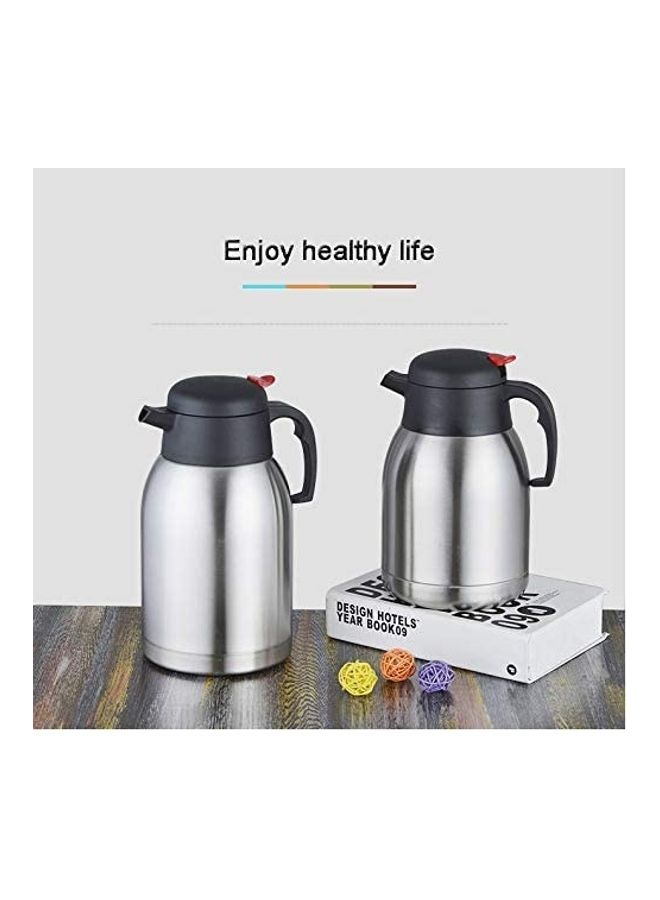 Thermal Coffee Jug With Lid Silver/Black