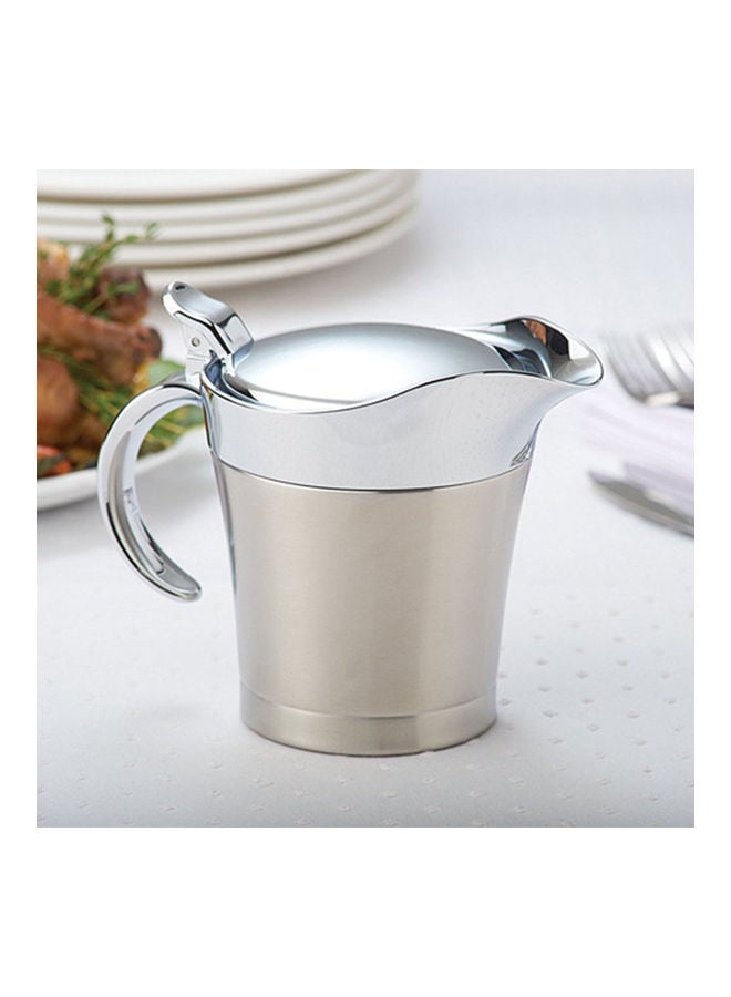 Double Wall Insulated Gravy Boat Sauce Jug Silver