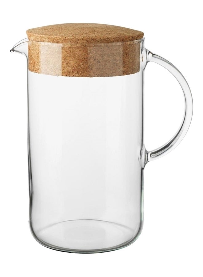 365+ Jug With Lid Clear/Beige 21cm