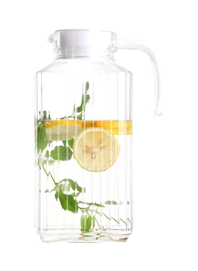 Design Pracitcal Durable Water jug Clear/White 25.7x12.5cm