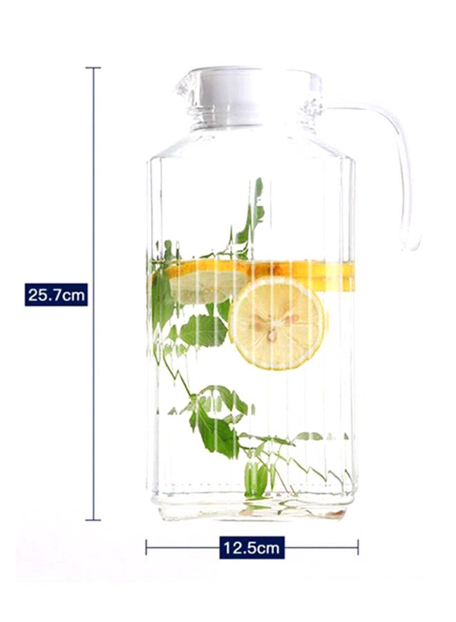Design Pracitcal Durable Water jug Clear/White 25.7x12.5cm