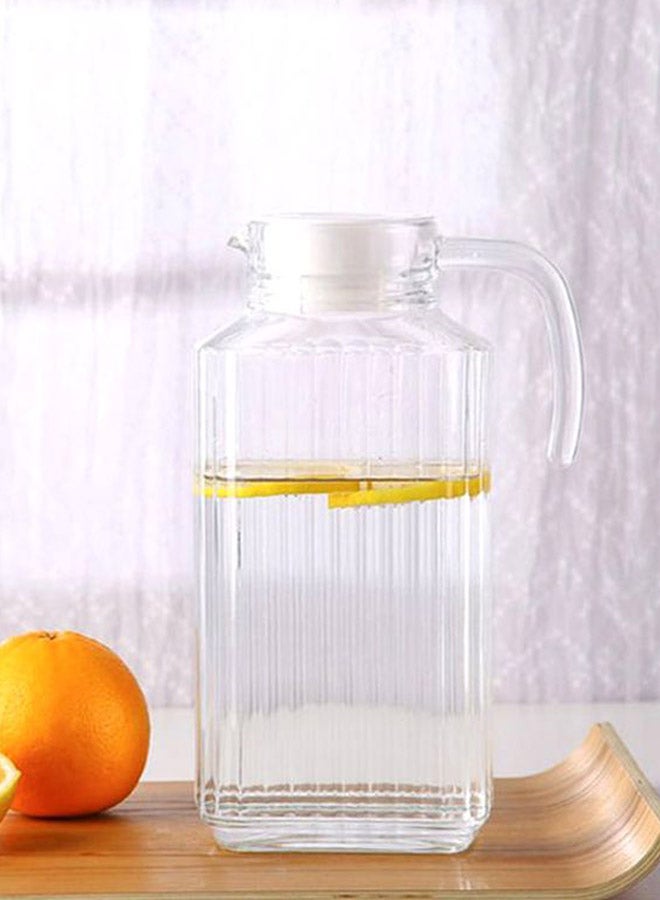 Design Pracitcal Durable Water jug Clear/White 25.7x12.5cm