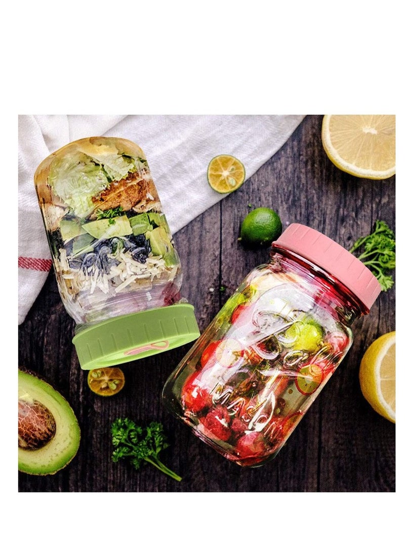 Mason Jar Lids with Straw Hole/Plastic Straws/Silicone Stoppers/Silicone Rings/Cleaning Brush, BPA Free Plastic Canning Lids, Great for Drinking & Food Storage(26 Pack)