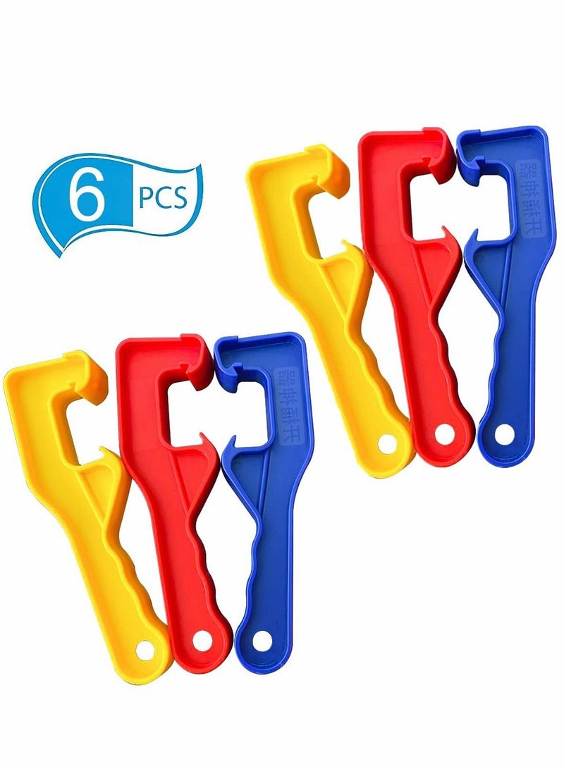 Plastic Bucket Lid Opener, 5 Gallon Paint Can Opener Wrench Tool Remover for Home Office Industrial Use (3 Colors) 6 Pack
