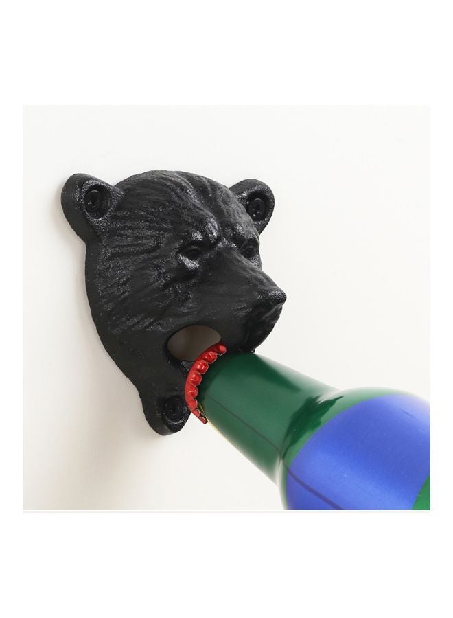 Wall Mounted Bottle Opener Black 8.6x8.7x5.8centimeter