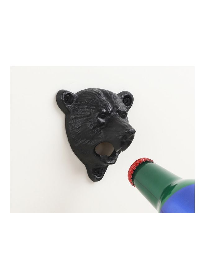 Wall Mounted Bottle Opener Black 8.6x8.7x5.8centimeter