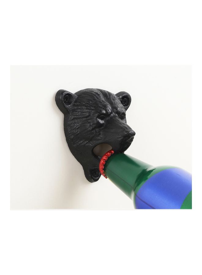 Wall Mounted Bottle Opener Black 8.6x8.7x5.8centimeter