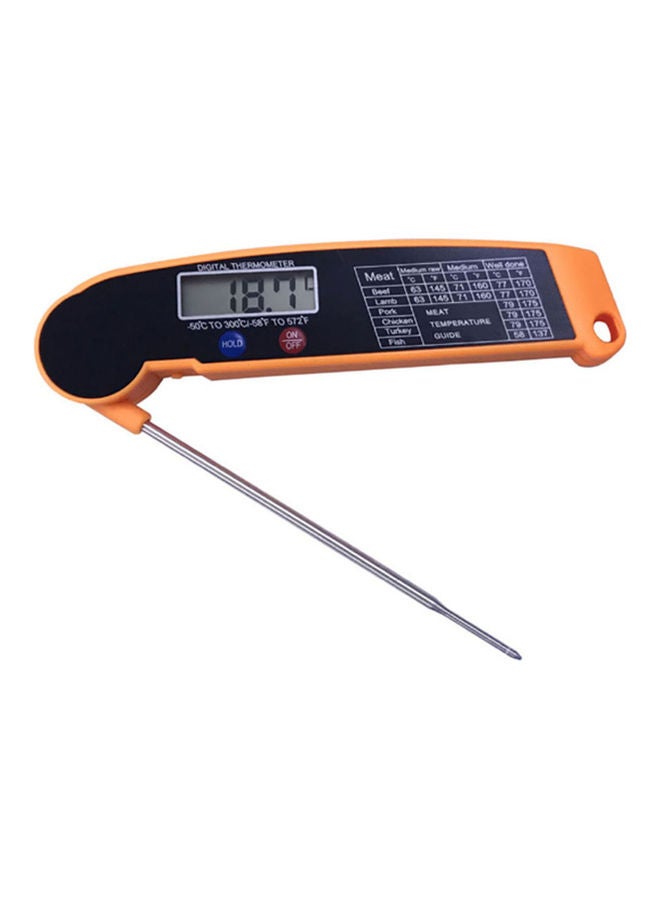 Foldable Digital Meat Thermometer Orange