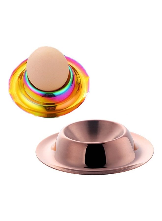 2 -Piece Stainless Steel Egg Tray Multicolour