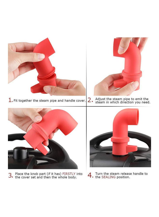 Pressure Cooker T-Shape Pipe Red