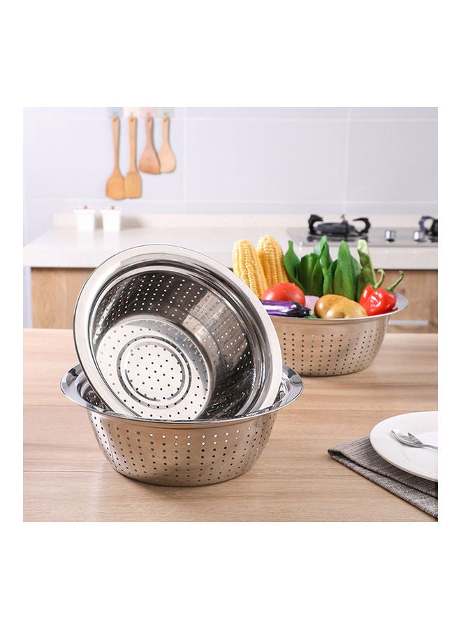 Stainless Steel Strainer Silver 11.81x3.94inch