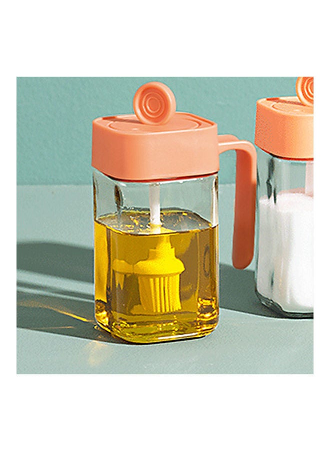 Multi-Purpose Spice Jar With Spoon Brush Orange
