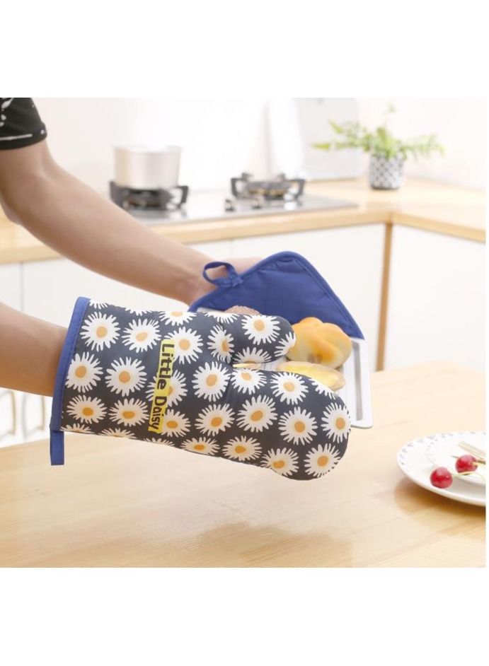 a pair of home portable oven insulation gloves