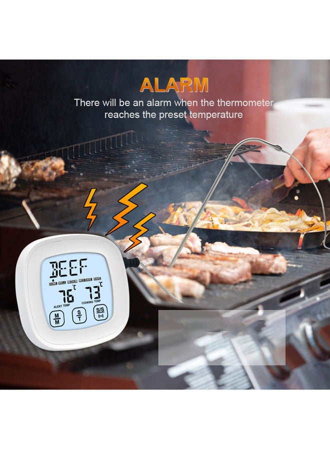 Digital Meat Thermometer White 19x3x9cm