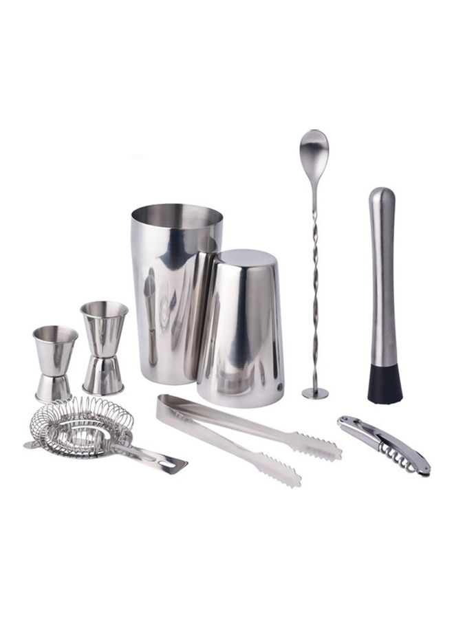 Stainless Steel Cocktail Shaker Set Silver