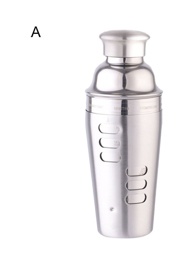 Stainless Steel Cocktail Shaker Silver 700ml