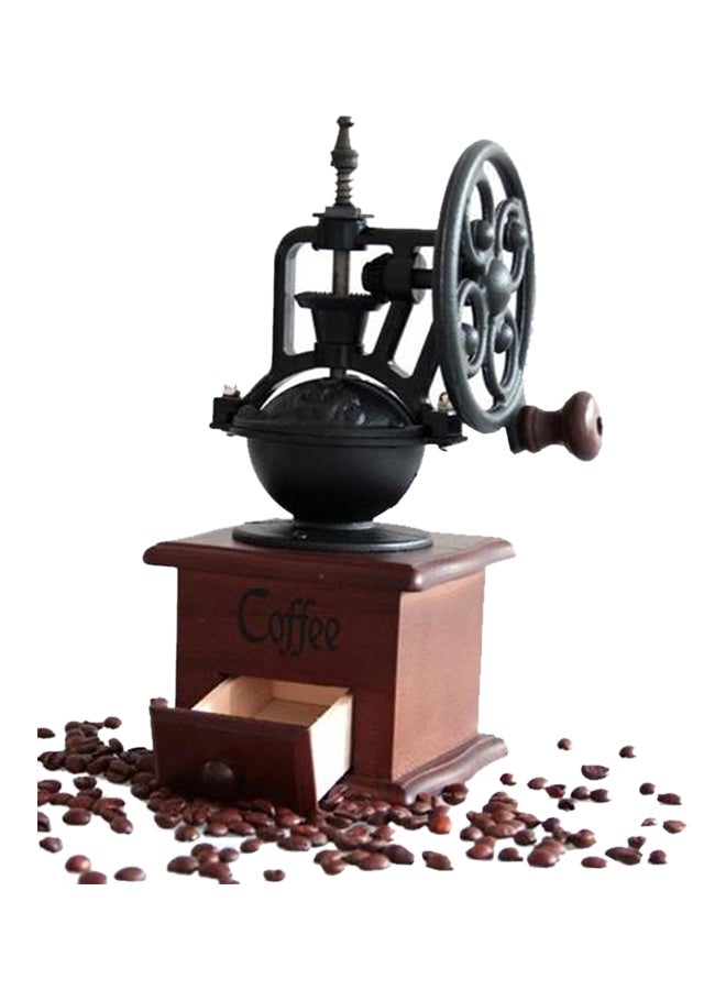 Retro Hand Crank Coffee Grinder Brown/Black 15centimeter