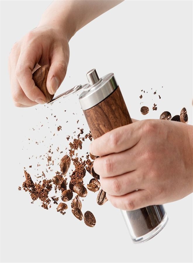 Manual Coffee Bean Grinder Wood Grain Body
