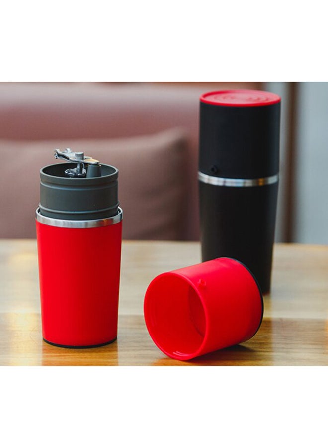Portable Outdoor Coffee Bean Grinder Cup Red