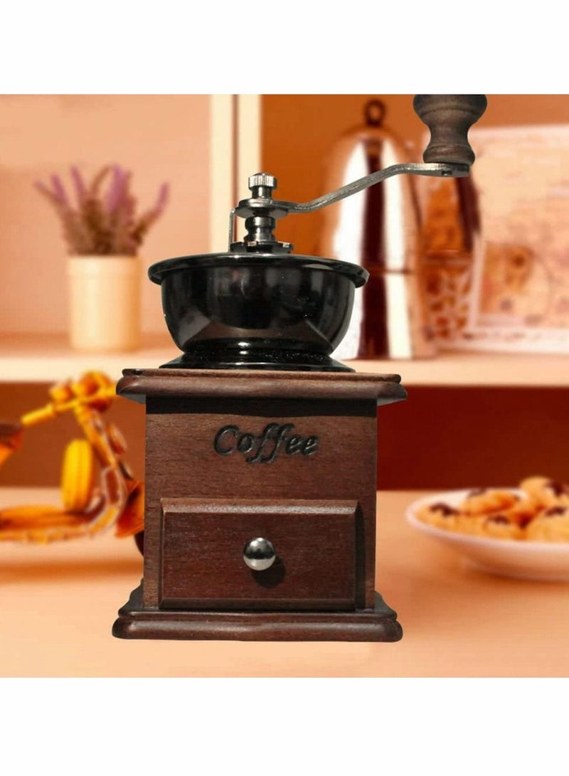 Coffee Grinders Manual Bean Grinder Adjustable Coarseness Ceramic Mill Hand Held Multifunction Smash Machine Compact Crank For Home, Office & Travelling