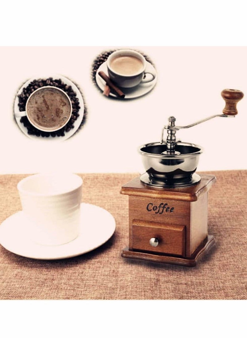 Coffee Grinders Manual Bean Grinder Adjustable Coarseness Ceramic Mill Hand Held Multifunction Smash Machine Compact Crank For Home, Office & Travelling