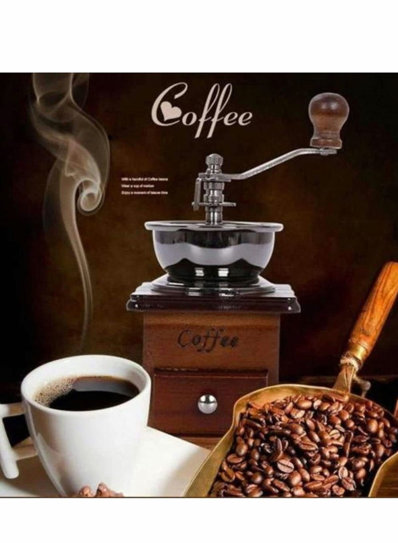 Coffee Grinders Manual Bean Grinder Adjustable Coarseness Ceramic Mill Hand Held Multifunction Smash Machine Compact Crank For Home, Office & Travelling