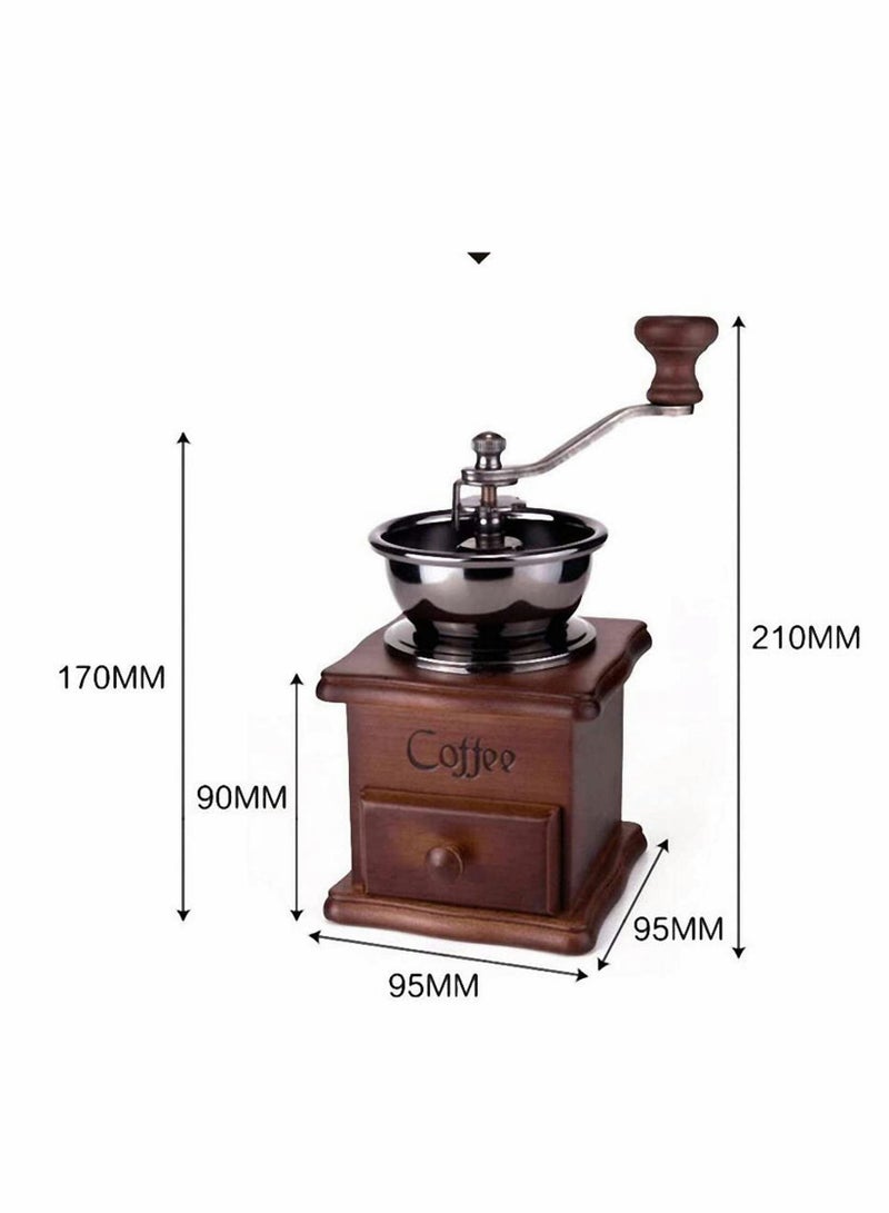 Coffee Grinders Manual Bean Grinder Adjustable Coarseness Ceramic Mill Hand Held Multifunction Smash Machine Compact Crank For Home, Office & Travelling
