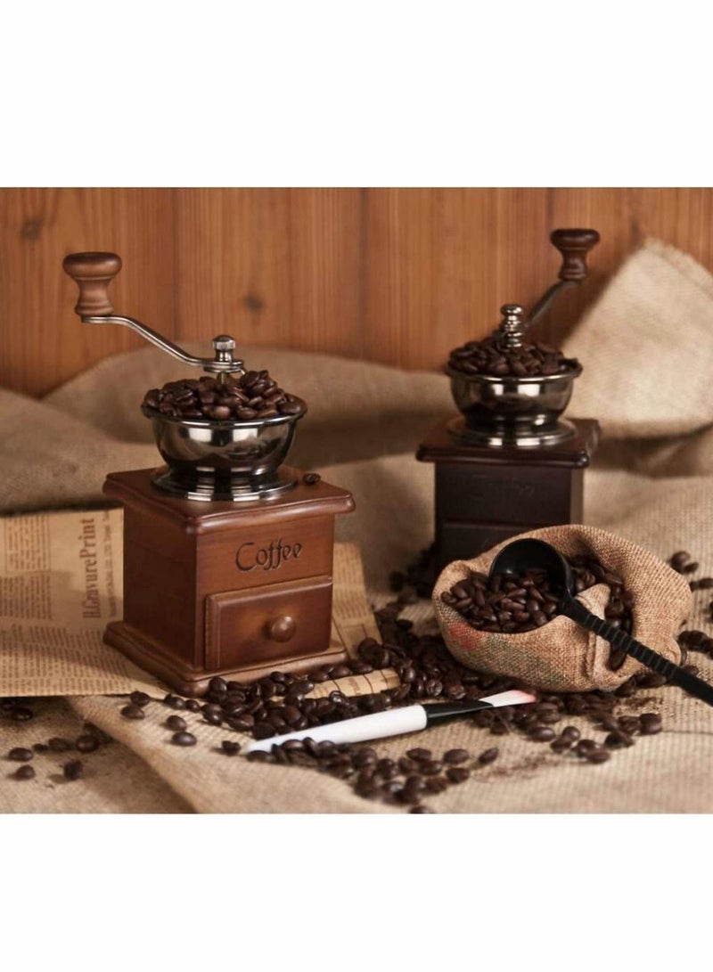 Coffee Grinders Manual Bean Grinder Adjustable Coarseness Ceramic Mill Hand Held Multifunction Smash Machine Compact Crank For Home, Office & Travelling