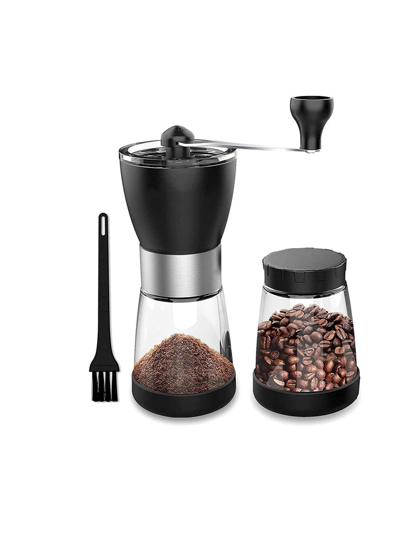 DMG Manual Coffee Grinder, Thickness Adjustable with Double Bearing and Ceramic Grinding Core Burr Made of Stainless Steel for Travel or Camping