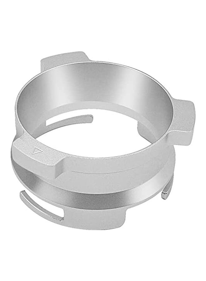 Dosing Funnel Aluminum Metal Hands-Free Ring with Grinder Trigger Silver 54mm